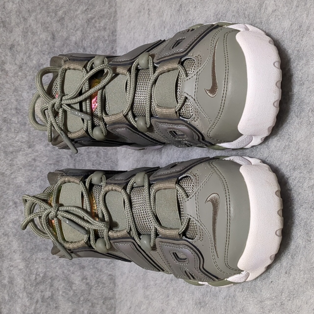 Nike Air More Uptempo Stucco Green Women's Shoes Size 7.5 - Picture 2 of 9